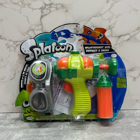New 2017 Jakks Nintendo Splatoon Splattershot Mini Blaster Gun Set slime goggles - Picture 2 of 13